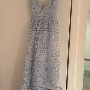Bardot Light Blue Lace Midi Dress